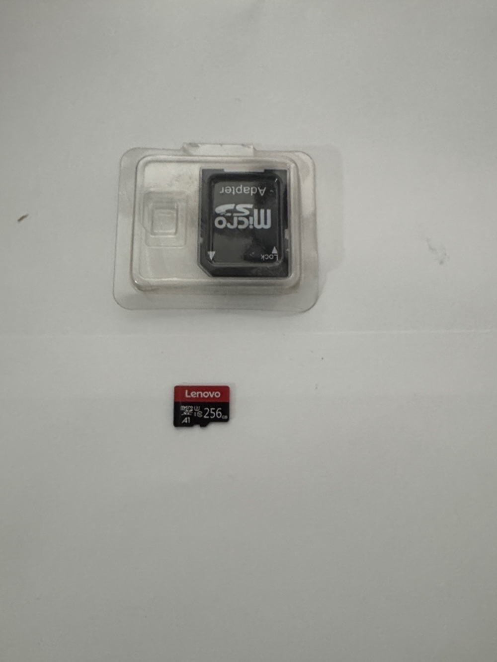 Lenovo Red and Black 256GB microSD Card with Adapter
